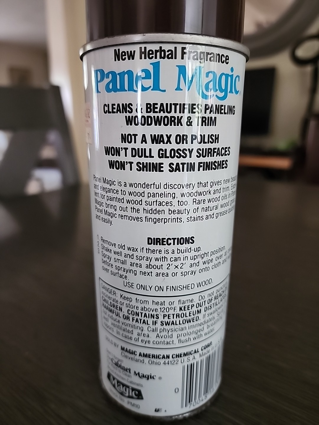 Panel Magic Spray Can Wood Paneling Cleaner Polisher Vtg 1970s Retro Movie Prop