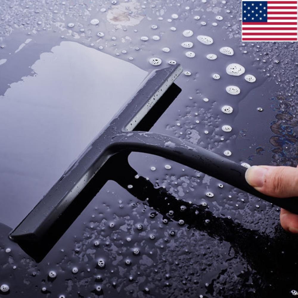Silicone Squeegee Wiper with Hook Bathroom Shower Tile Scraper Tool (S)