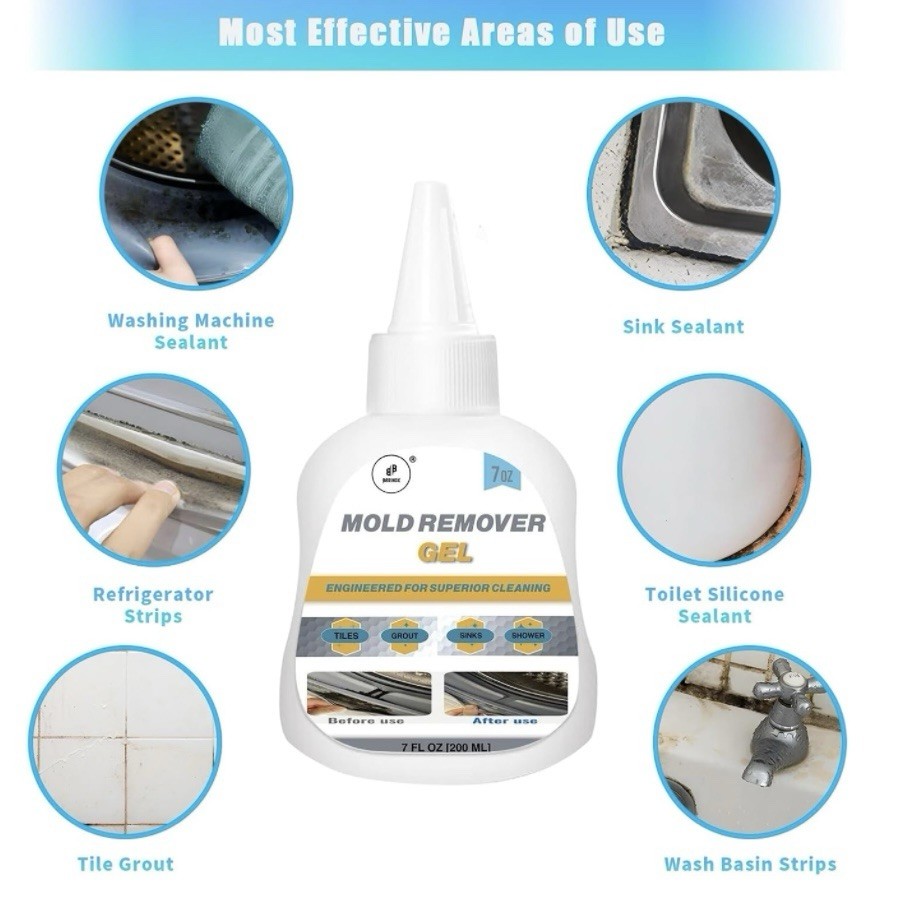Mold Stain Remover Power Gel Cleaner for Front Loader Washing Machine Seal 7oz🔥