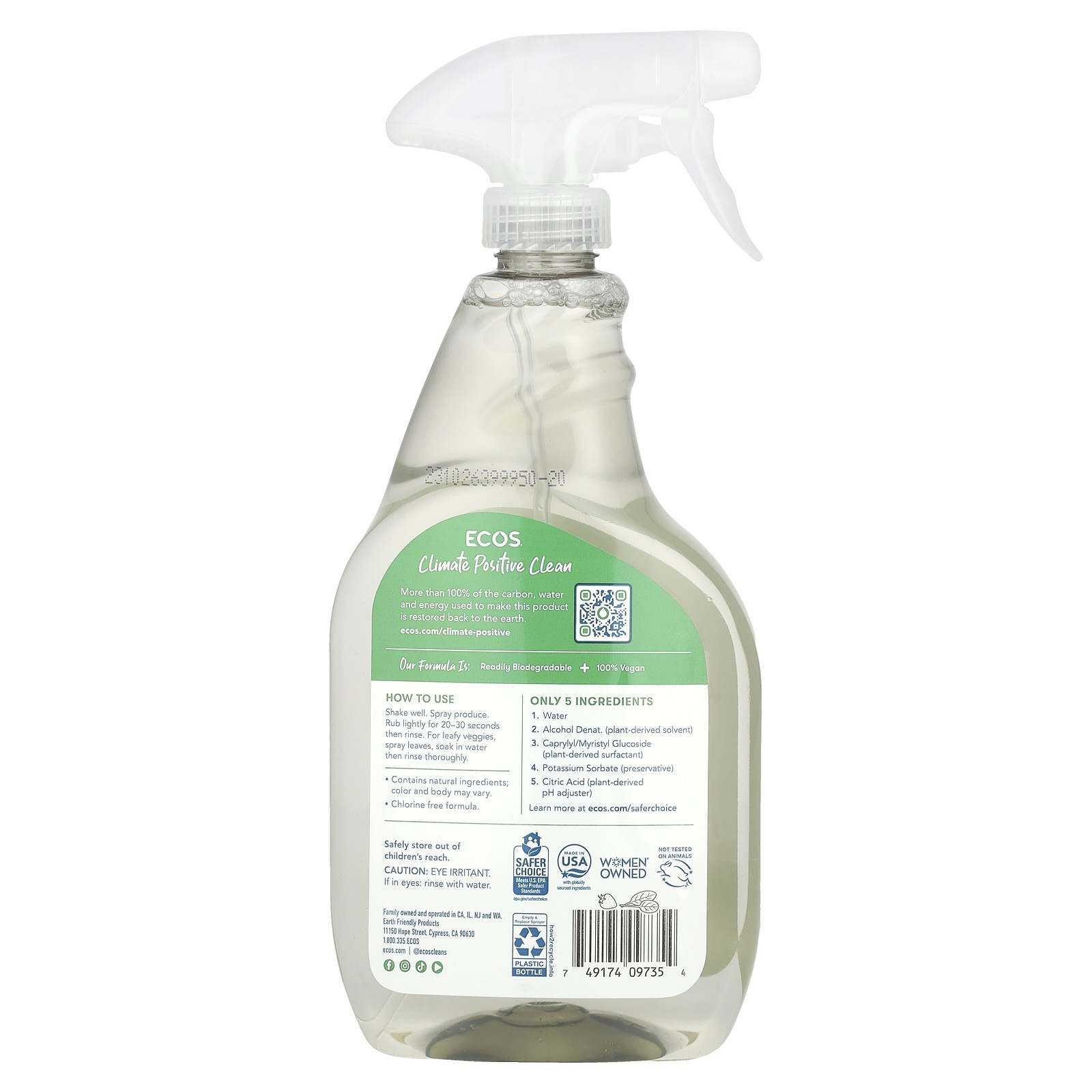 Plant Powered, Fruit + Veggie Wash, 22 fl oz (650 ml)