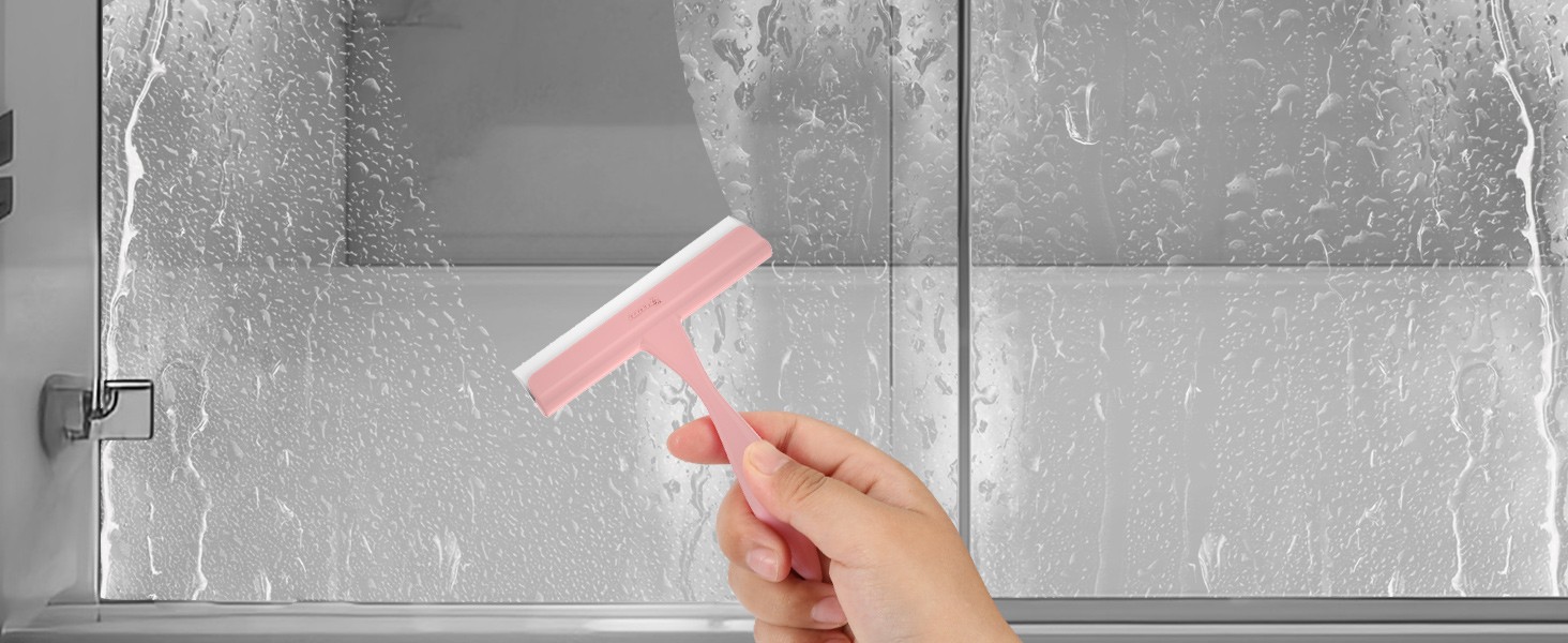 5″ Silicone Shower Squeegee for Glass Doors & Car Windows – Small & Mini Size