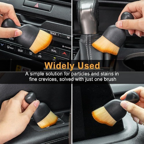 Car Detailing Brushes, Car Interior Dust Sweeping Soft Brush, So Color: Yellow