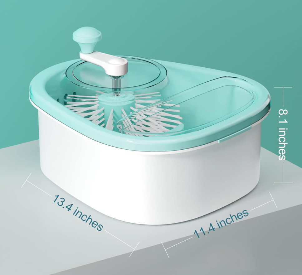 Fruit Cleaner Spinner Large Fruit Vegetable Washer Bowl Scrubber Basket Pro