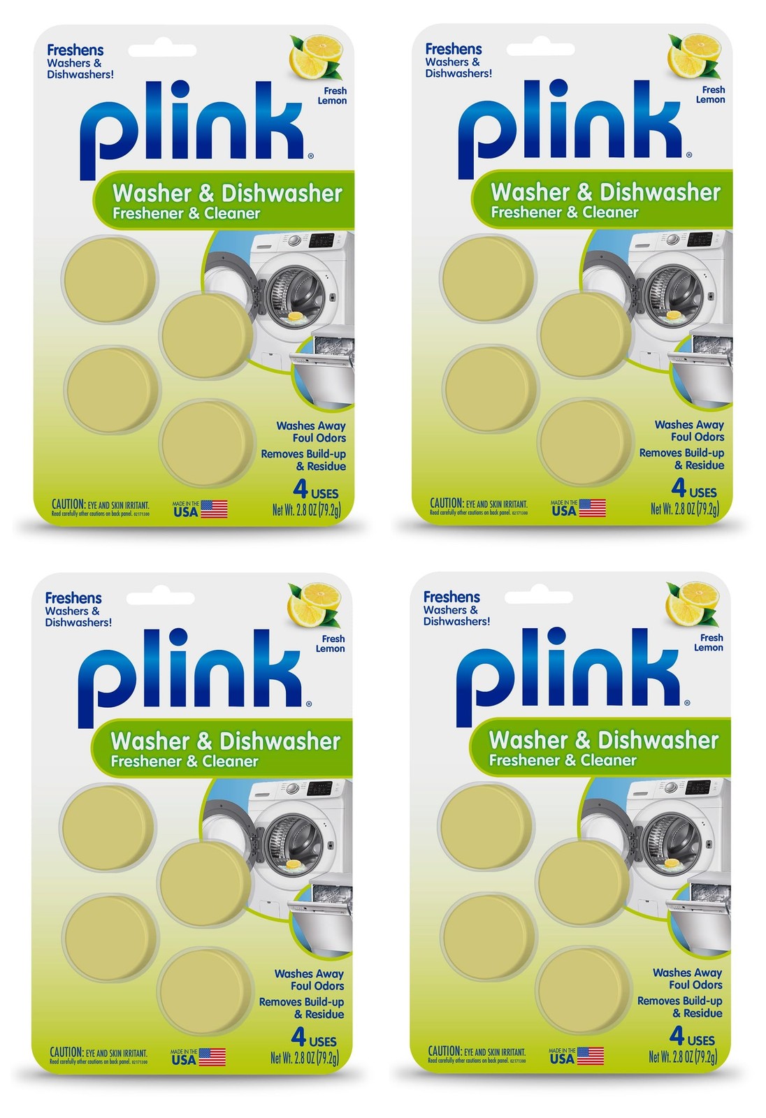 Washer and Dishwasher Freshener Cleaner 4-Pack, 16 Tablets Total, Count