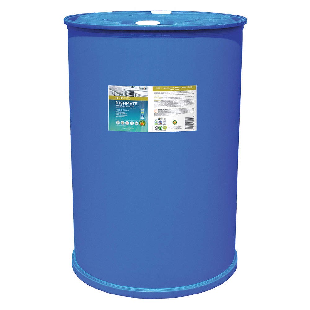 ECOS PRO PL9721/55 Dish Soap,Drum,Dishmate,55 gal,Liquid 39N035