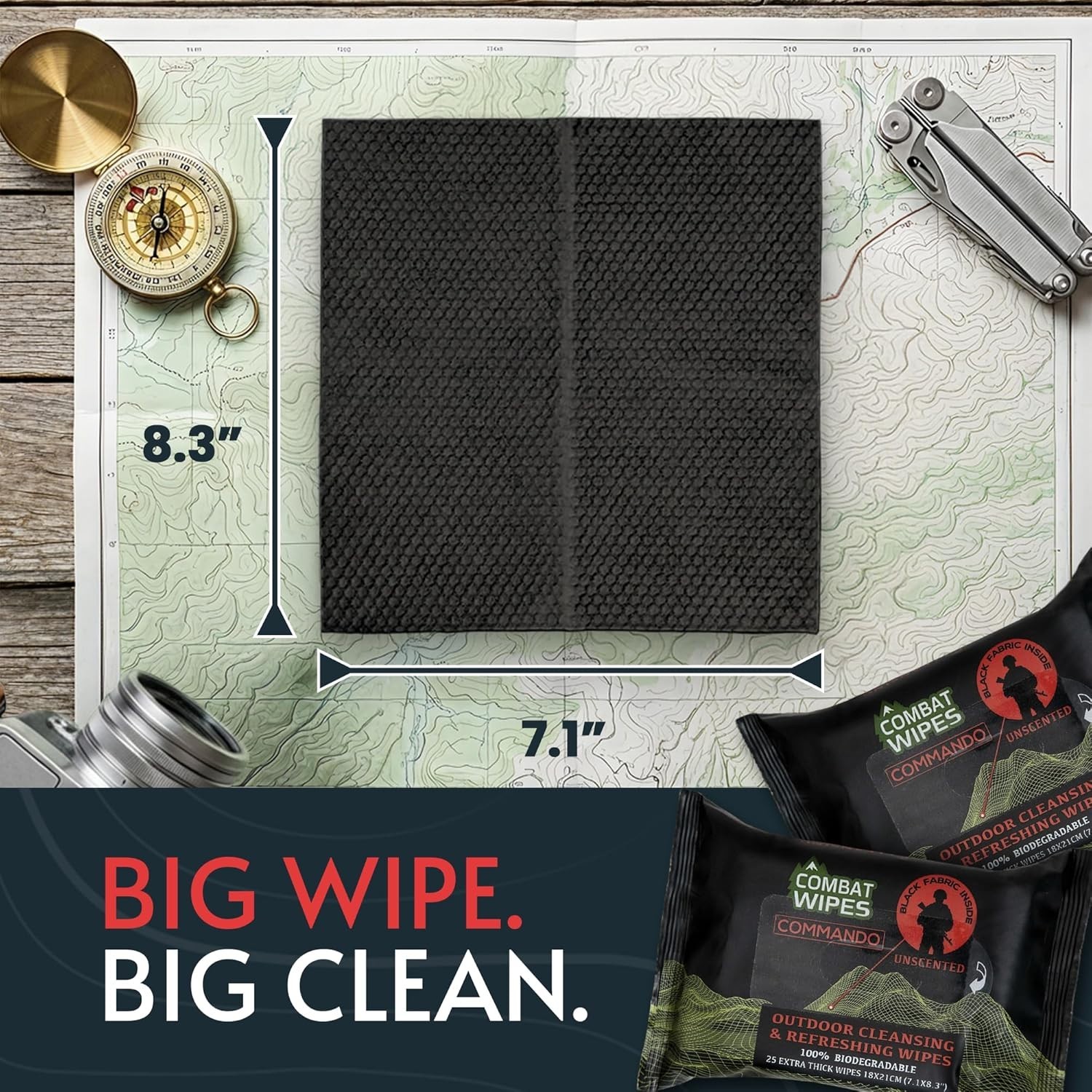 Thick & Ultralight Unscented Cleansing Wipes – Perfect for Camping & Hunting