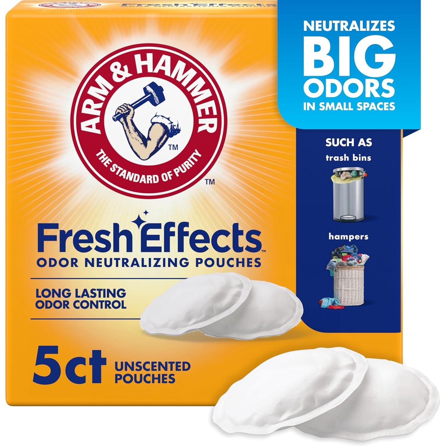 Fresh Effects Odor Neutralizing Baking Soda Pouches, Unscented Deodorizer
