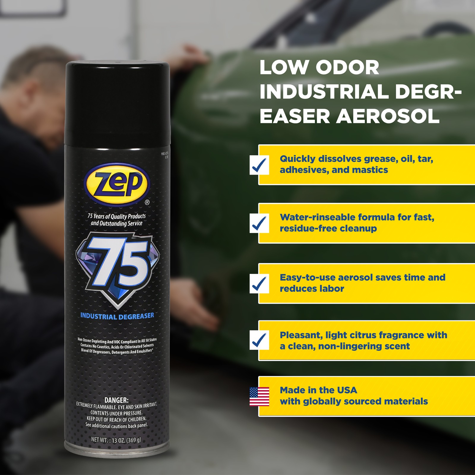 Zep 75 Industrial Degreaser – 20 Oz (Case of 12) 357501 – Heavy-Duty Industrial