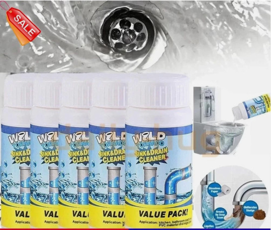 1-5x Wild Tornado Powerful Sink Drain Cleaner High Efficiency Clogging Remover