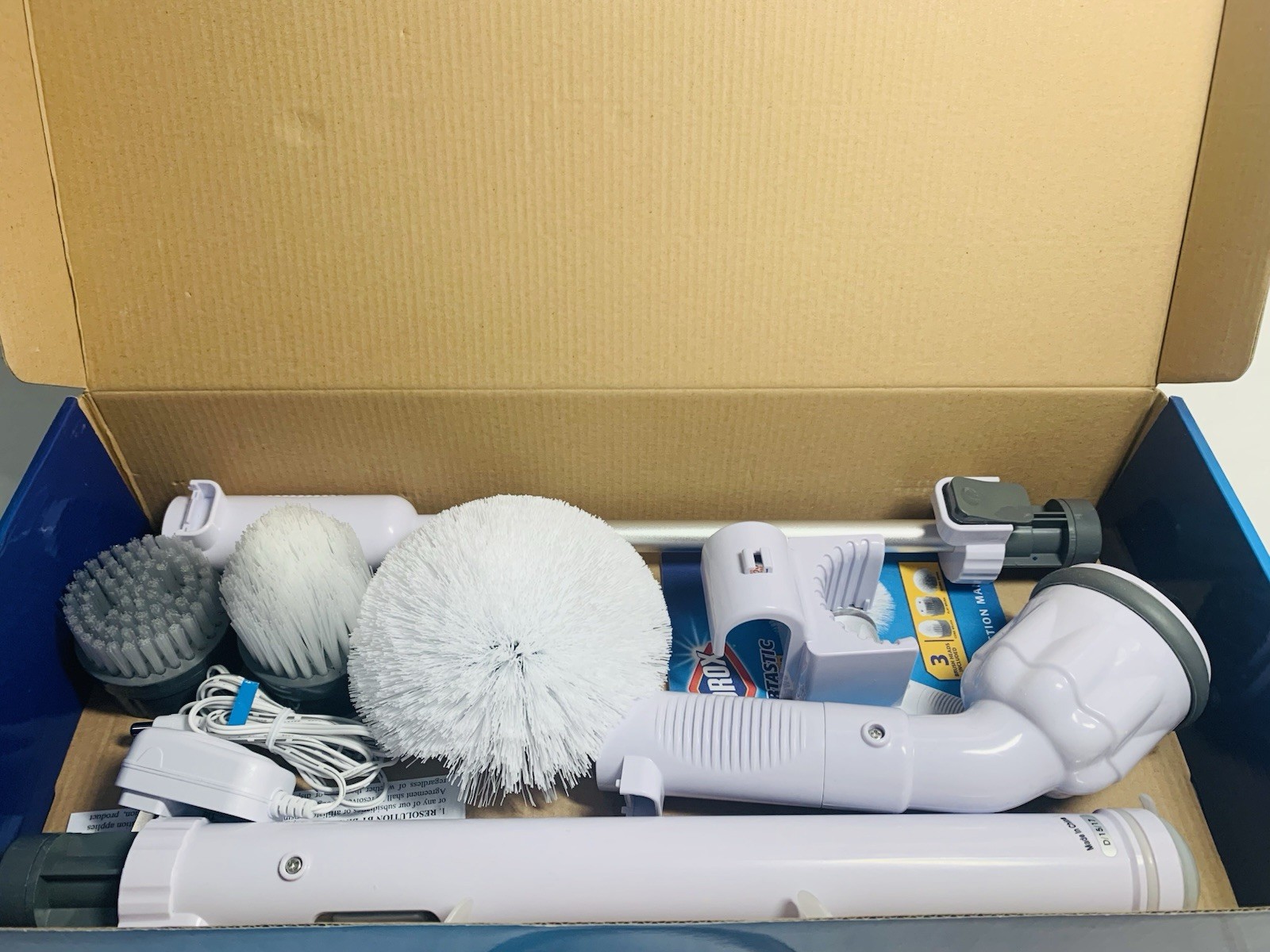 Clorox Scrubtastic Power Scrubber Cordless Rechargeable Extends To 39”