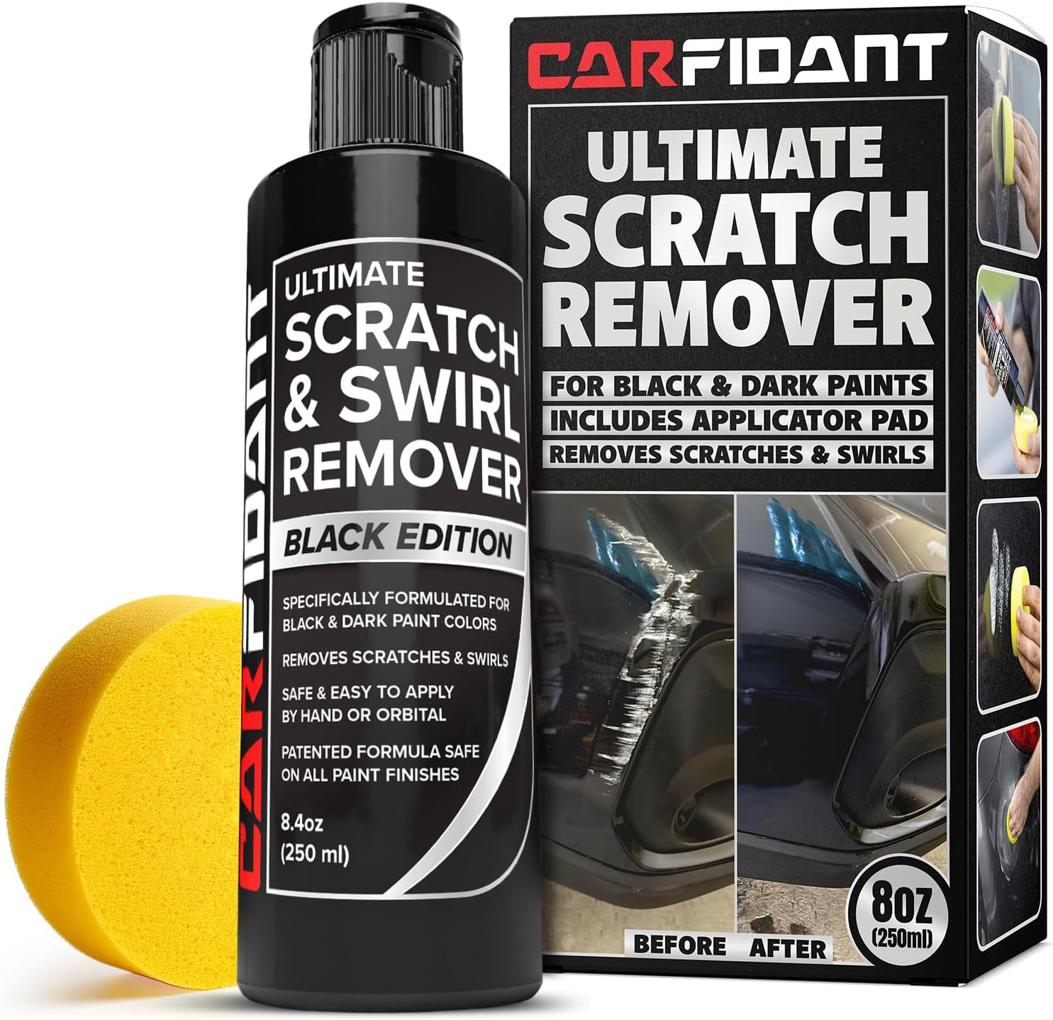 Black Scratch and Swirl Remover – Car Scratch Remover for Paint Scratches – Poli