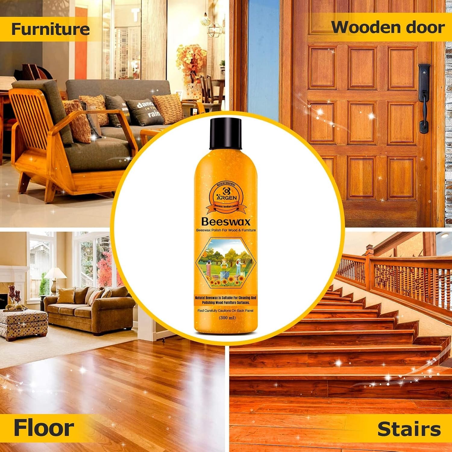 Beeswax Furniture Polish – Restore Shine & Protect Wood Finish – 300ML