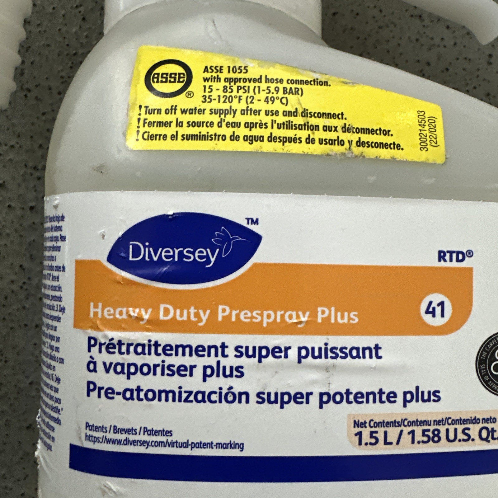 Diversey Floor Care Heavy Duty Pre-Spray See Pic For More Details