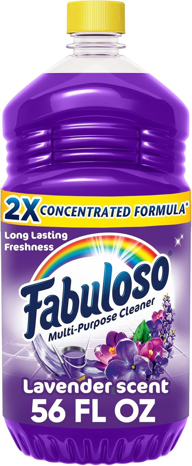 Multi-Purpose Cleaner & Floor Cleaner, 2X Concentrated, Lavender Scent, 56 fluid