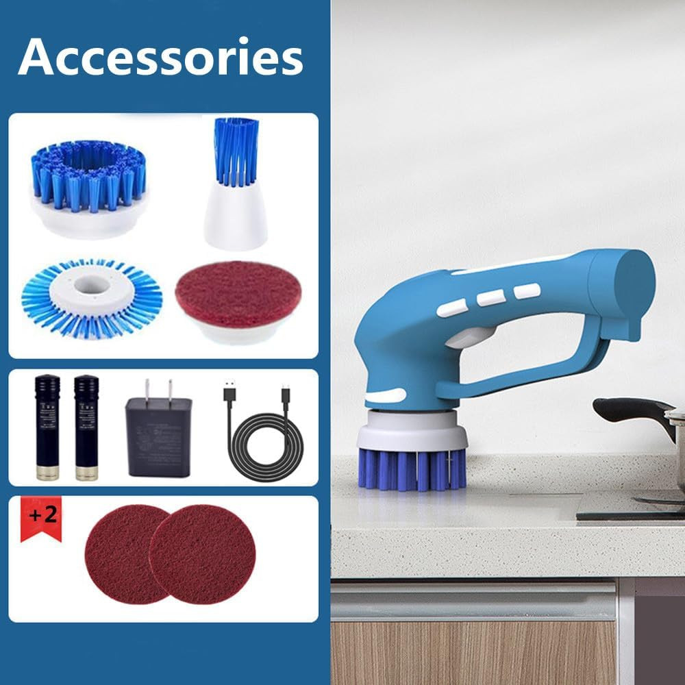 Electric Scrubber Power Cordless, Portable 360 Handheld Washing Cleaning Machine