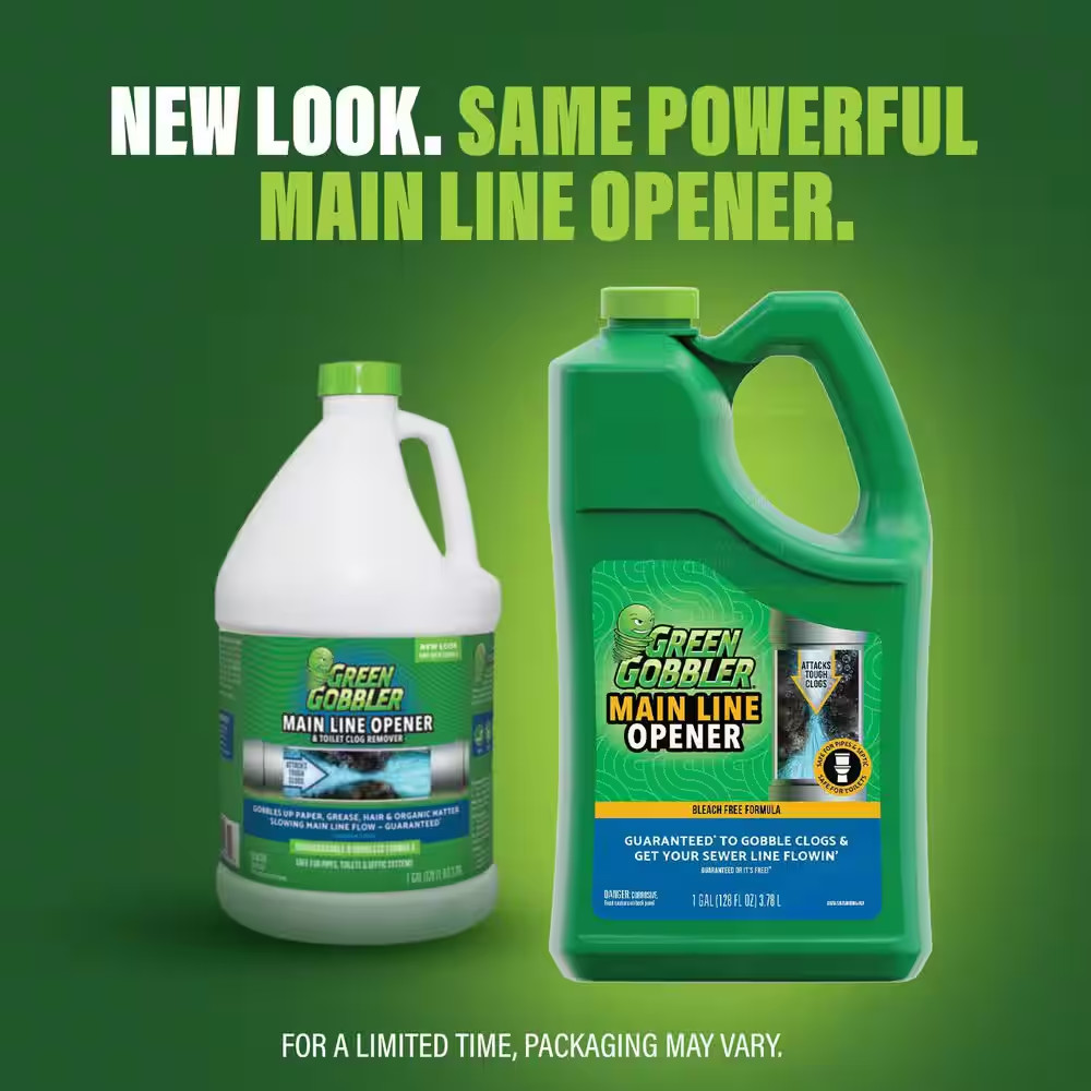 1 Gal. Main Line Opener and Drain Cleaner for Toilet, Tub, Shower and Sink Dr…
