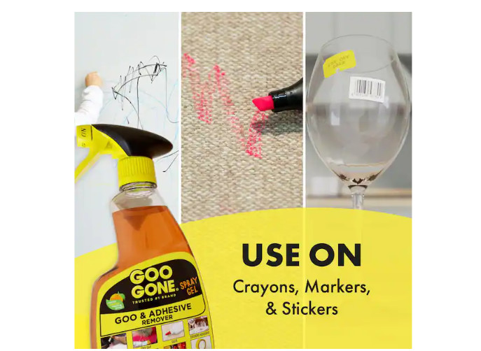 Goo Gone Adhesive Remover PRO POWER Spray Gel Remover Cleaner 12 oz