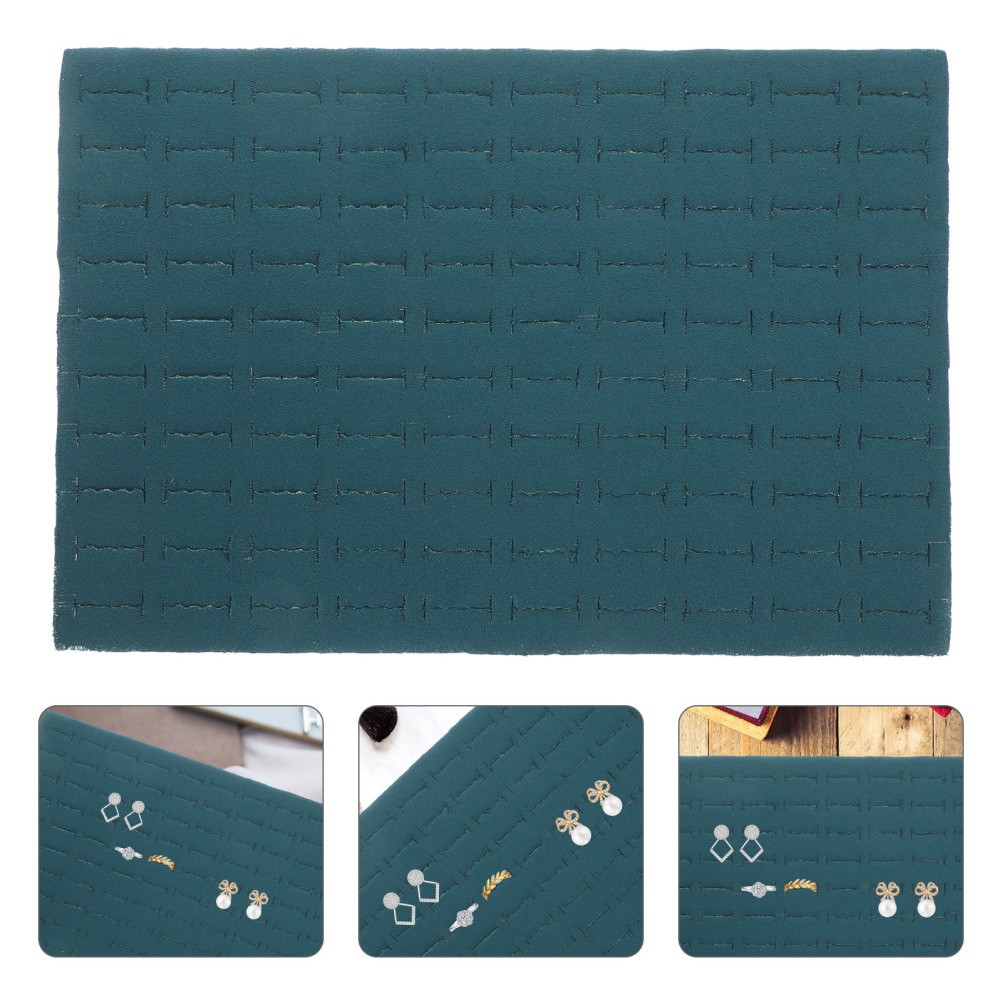 2Pcs Sponge Rings Holder Insert for Jewelry Box Dark Green Flexible Easy Cut DIY