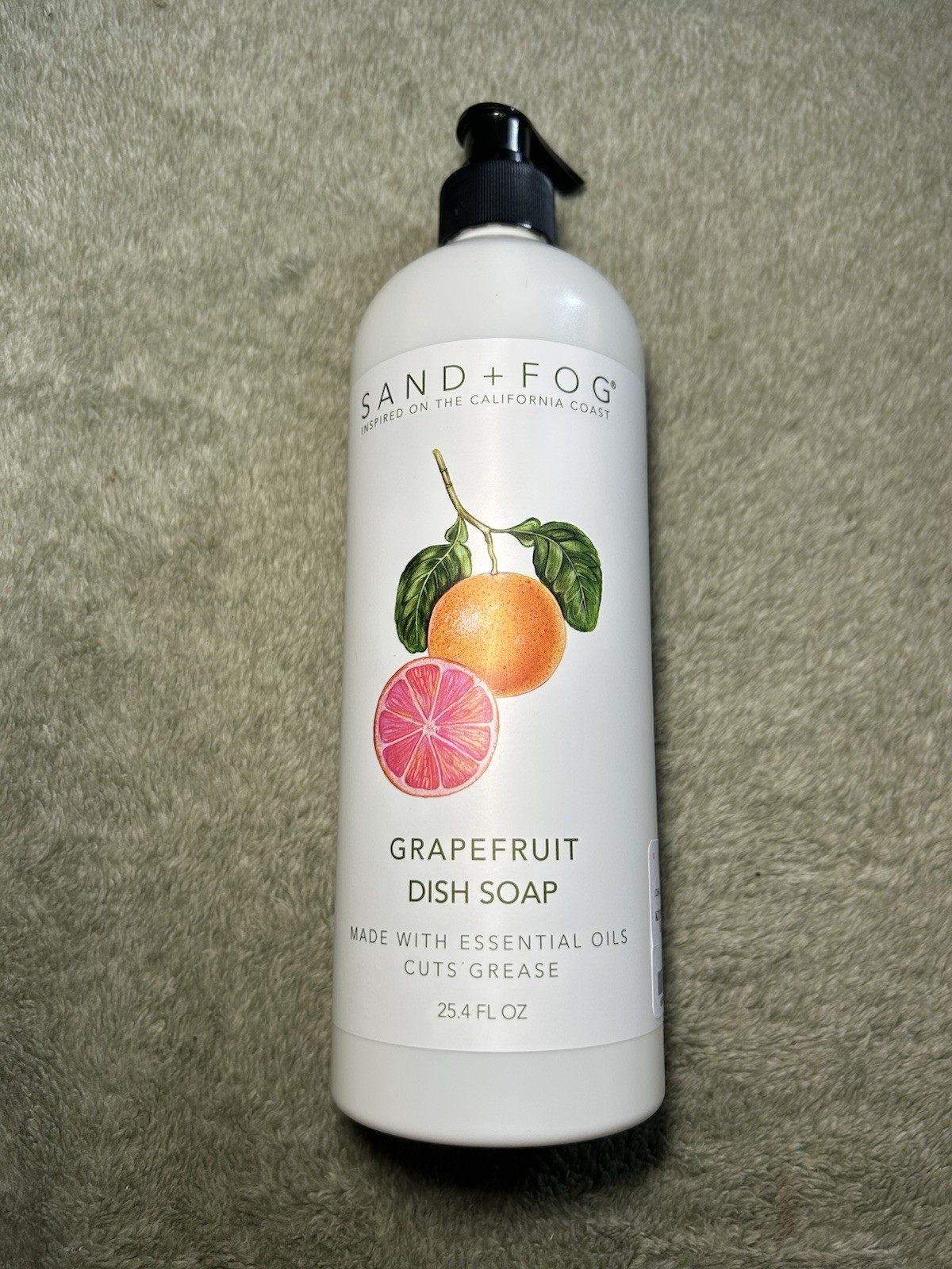 Sand + Fog Dish Soap Grapefruit 25.4 fl Oz. Pump Bottle, New Exp. 2028