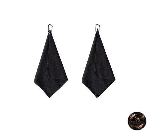 WIOOYIUU Golf Towels Ultra-Fine Fiber 30x30cm Set of 2 with Carabiner Golf
