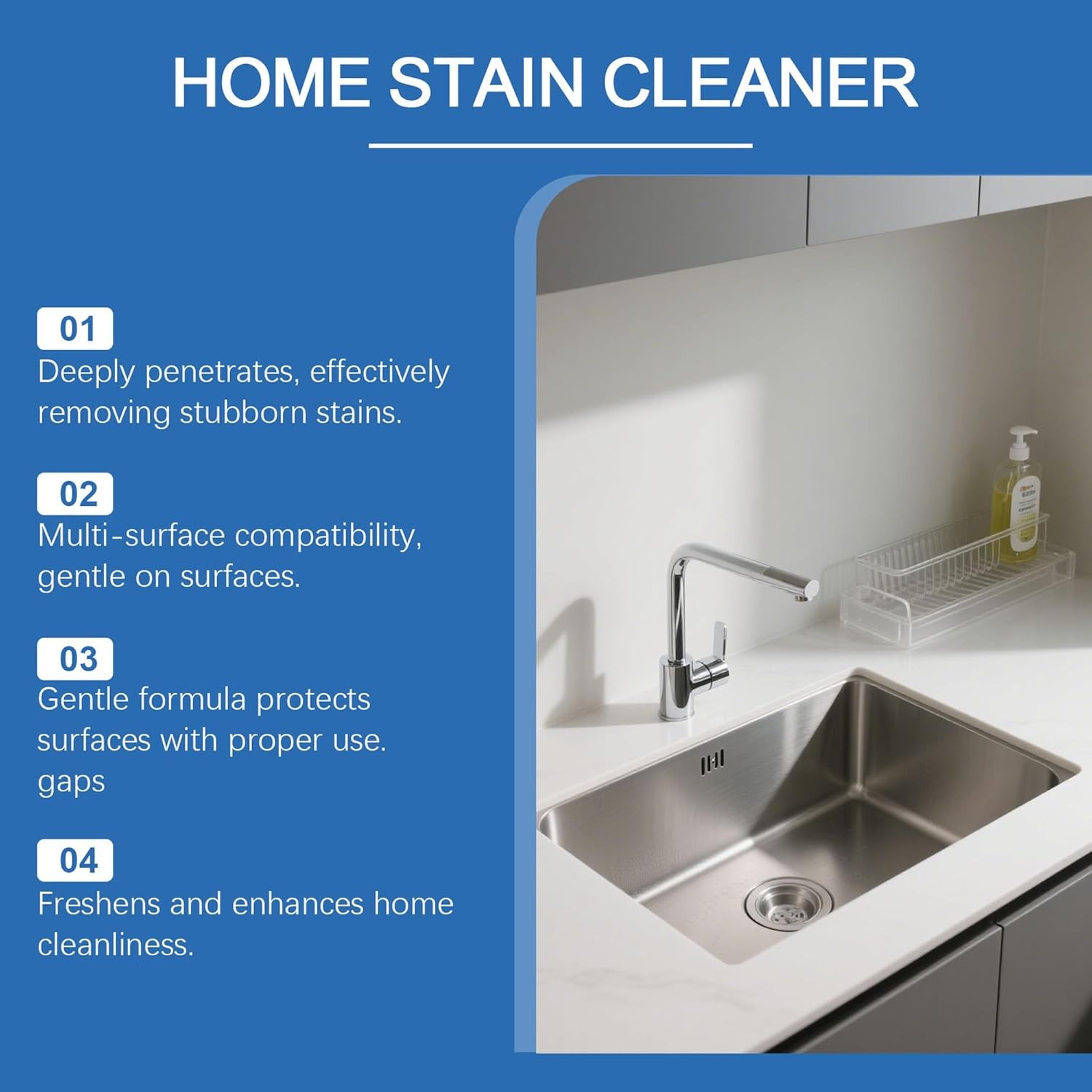 Home Stain Cleaner, Heavy Duty Mold & Bathroom Stain Remover With Brush USA