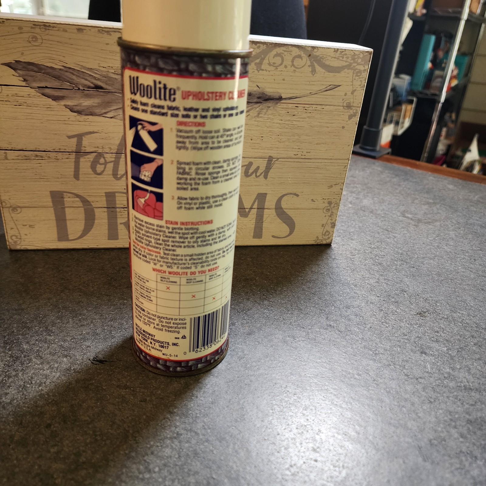 Vintage Woolite Upholstery Cleaner 14oz Classic Partial Can Aerosol