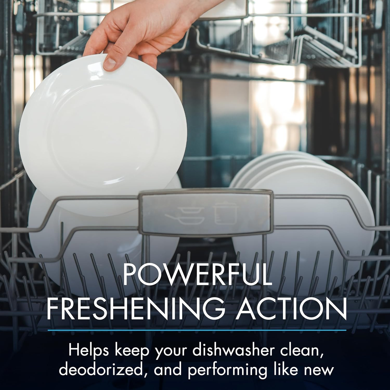 Dishwasher Cleaner and Freshener Deodorizer, Cleans and Freshens during Wash Cyc
