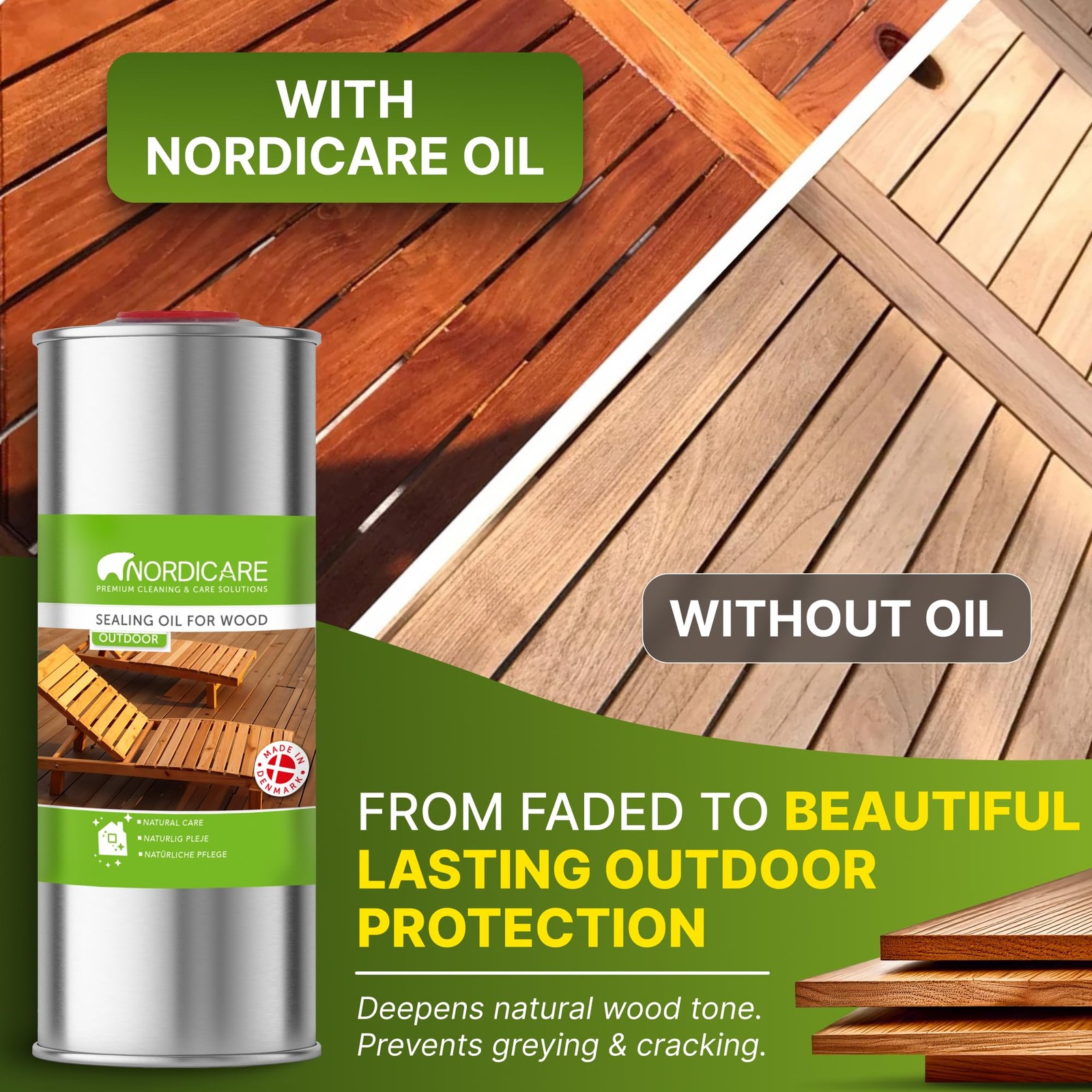 Teak Oil for Outdoor Furniture, 34 Oz – Outdoor Wood Oil & Sealer for Teak, A…