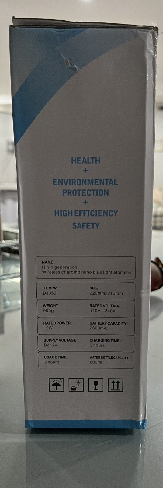 Nano Sterilization Atomizer, Disinfection Blue Light Steam Spray