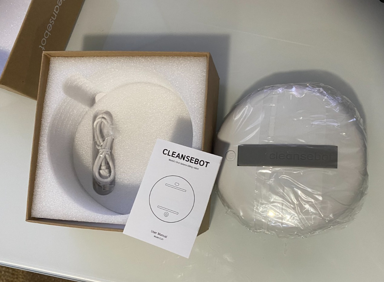 Cleansebot Bacteria Killing Robot for Bed, House, Travel – NEW –