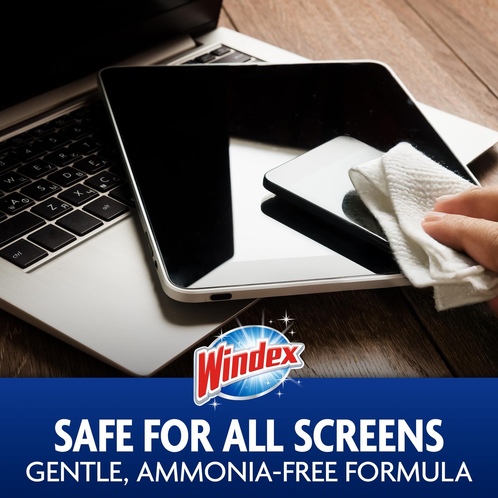 Windex Electronic Cleaning Wipes 75CT | Pre-moistened Streak Free