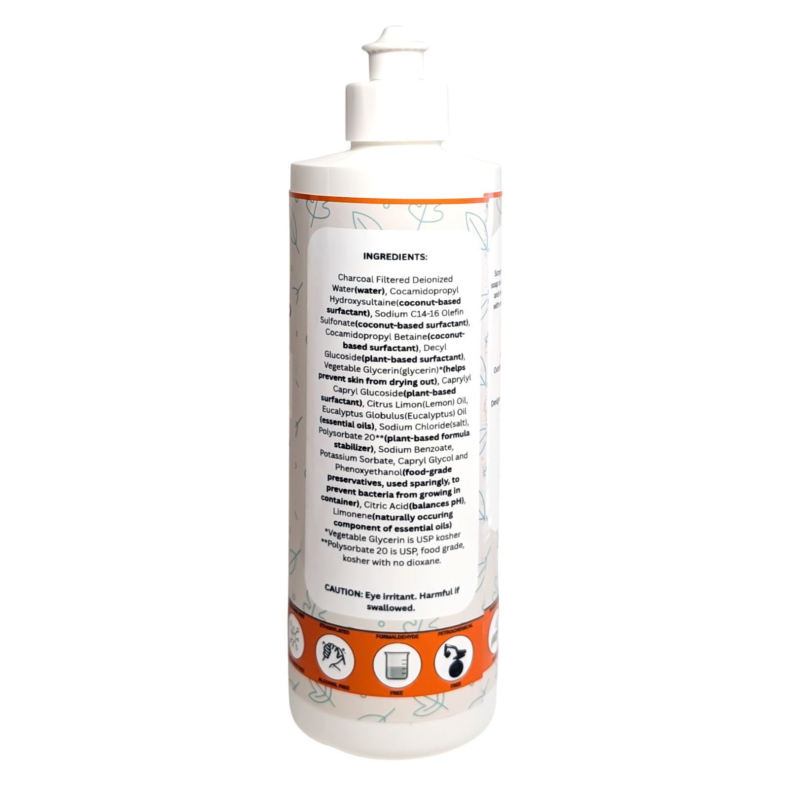 PAV Non Toxic Liquid Dish Soap 16 fl oz or 473 ml – Lemon & Eucalyptus Scent