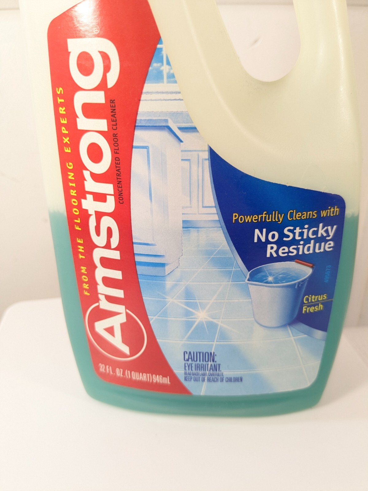 Armstrong Floor Cleaner No Sticky Residue Citrus Fresh 2004 SC Johnson 32oz READ