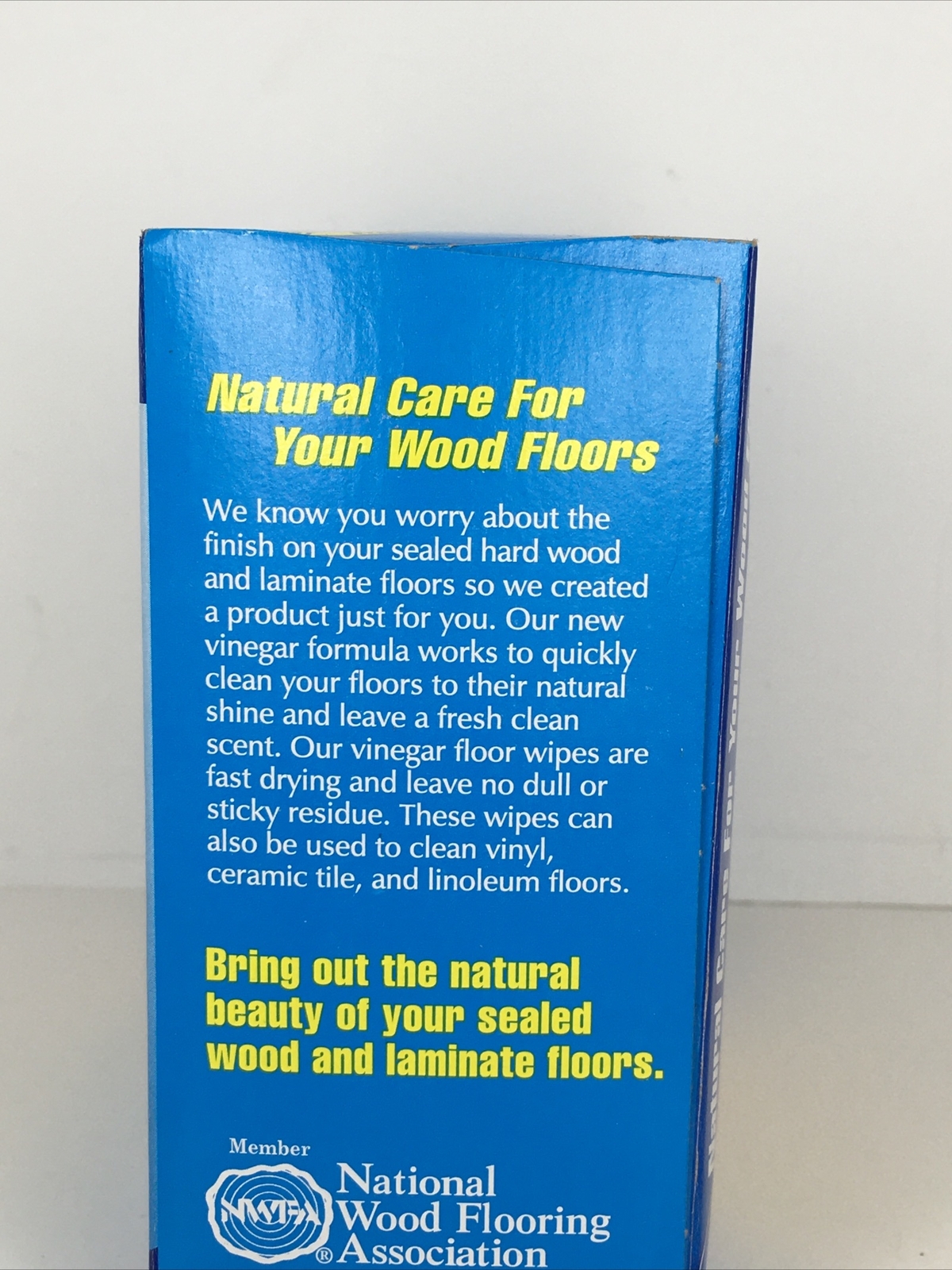 Pledge Grab It Vinegar Wet Floor Wipes 12 Ct Natural Care for Wood Floors DISC!