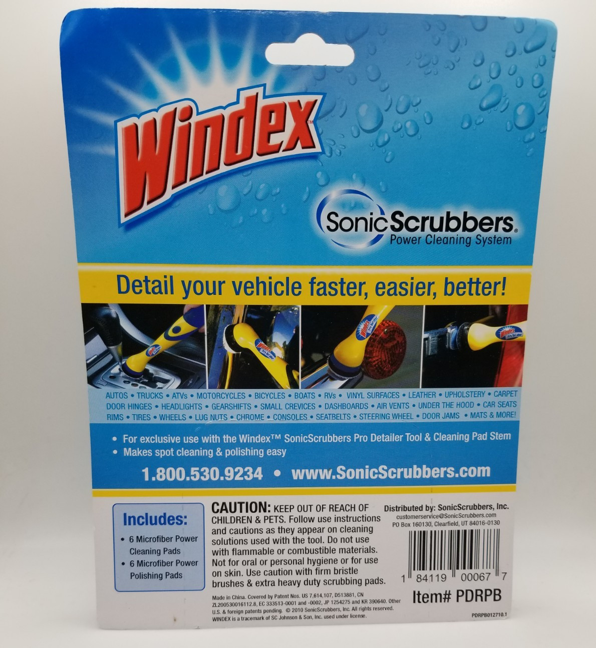 Windex Sonic Scrubber Microfiber Pad Refills Pro Detailer 12 Pads 6 Clean/Polish