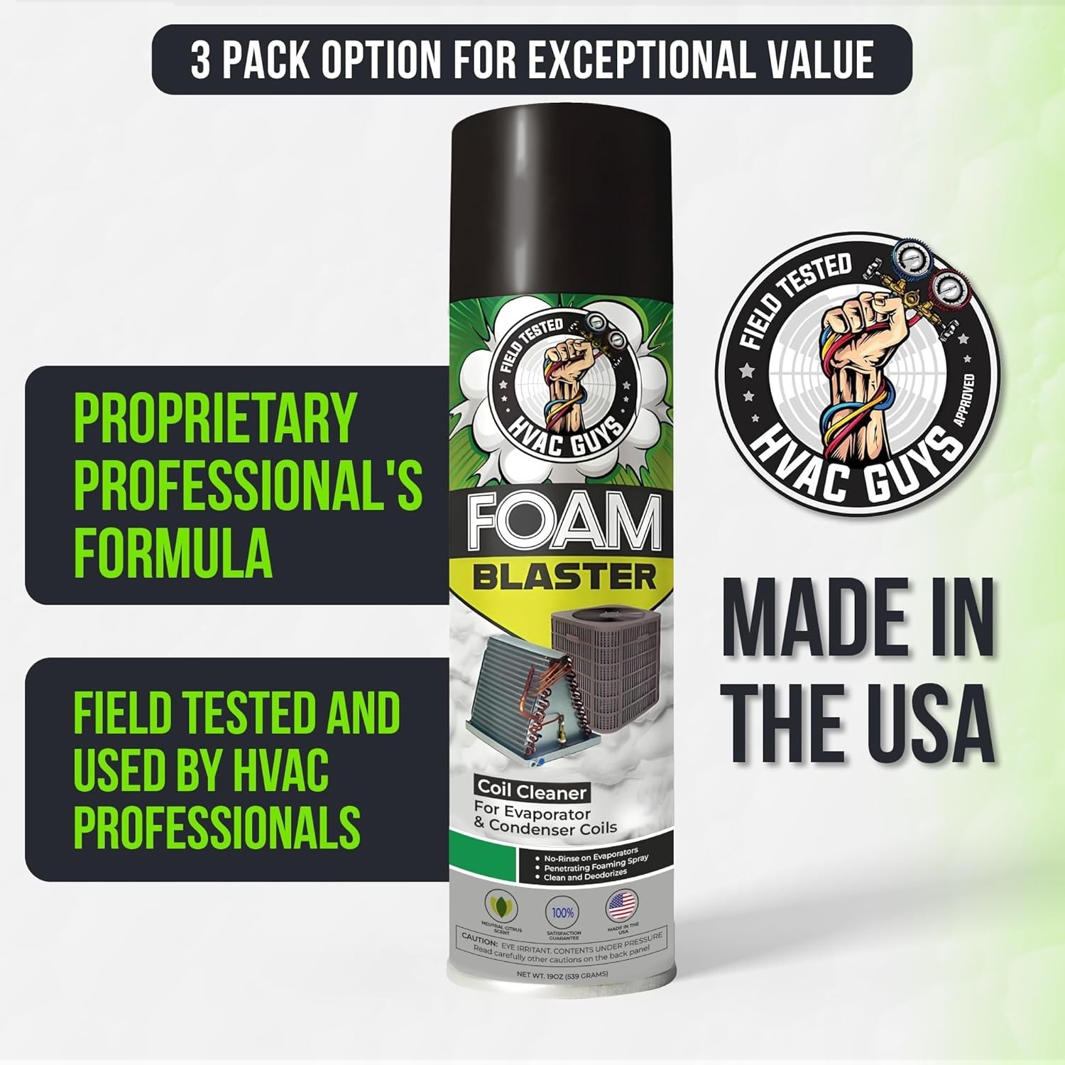 Deep-Penetrating AC Unit Cleaner – No Rinse