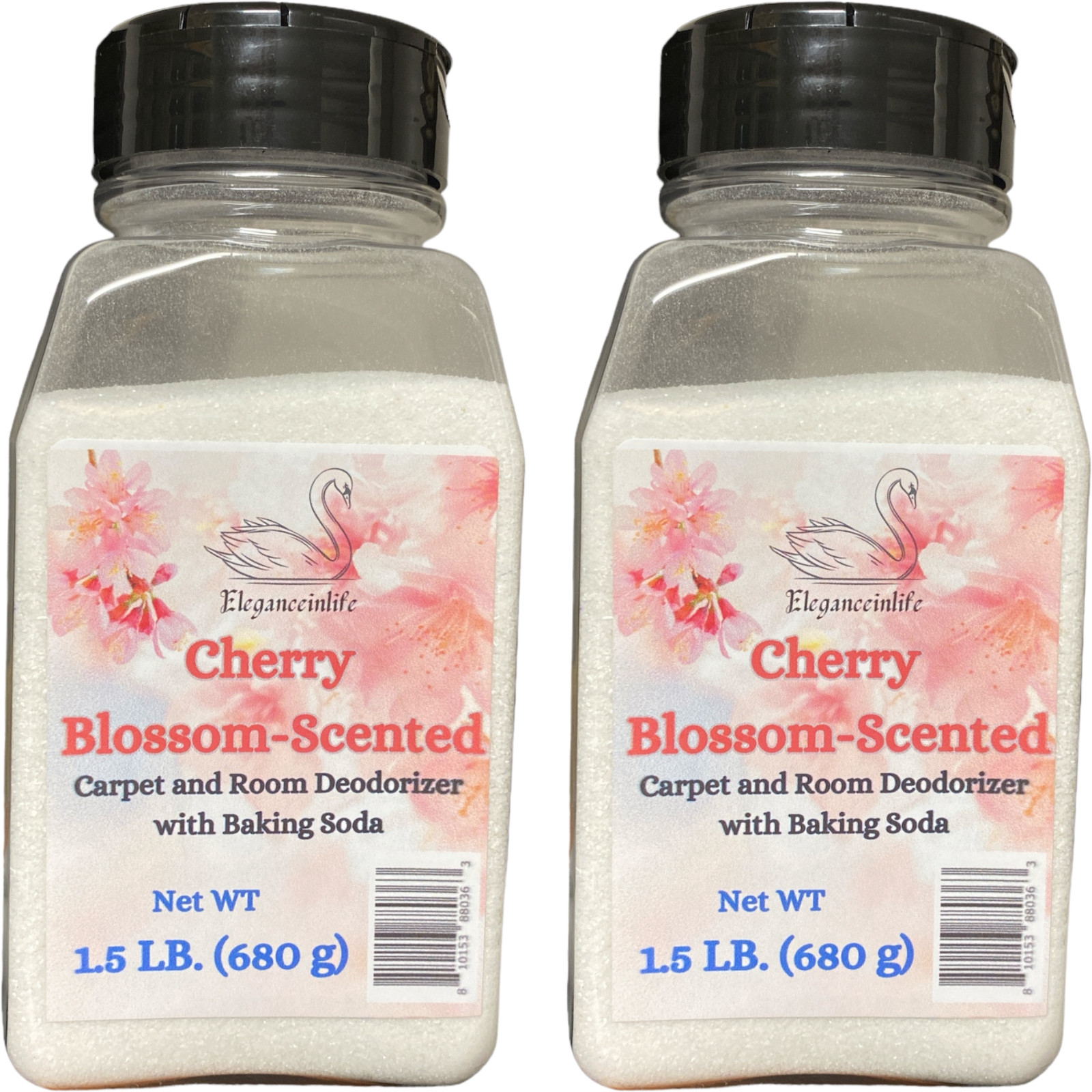 Eleganceinlife Cherry Blossom-Scented Carpet and Room Deodorizer 1.5 LB Each 2pk