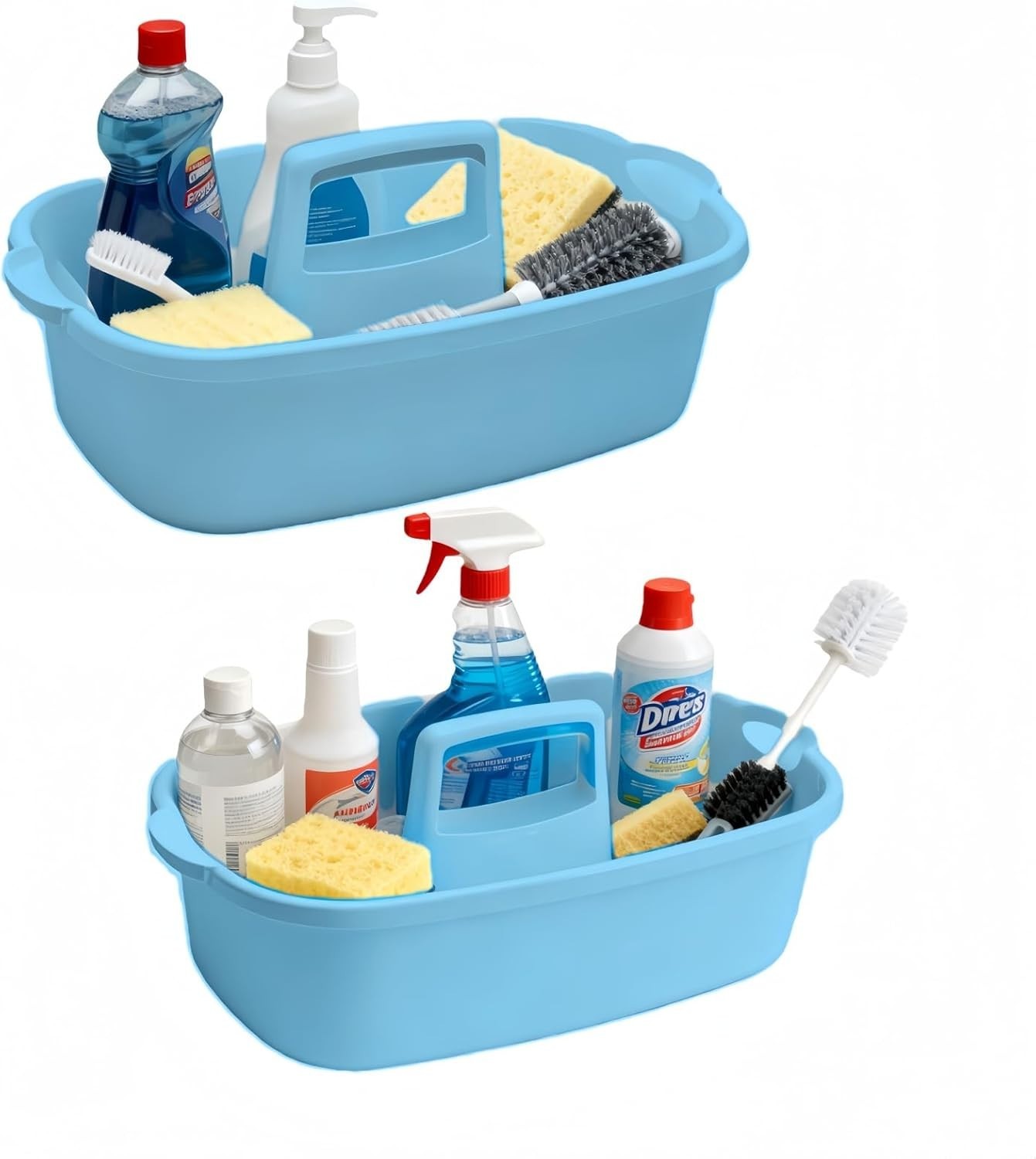 Versatile Blue Shower Basket with Handle – 2-Pack for All Your Storage Needs