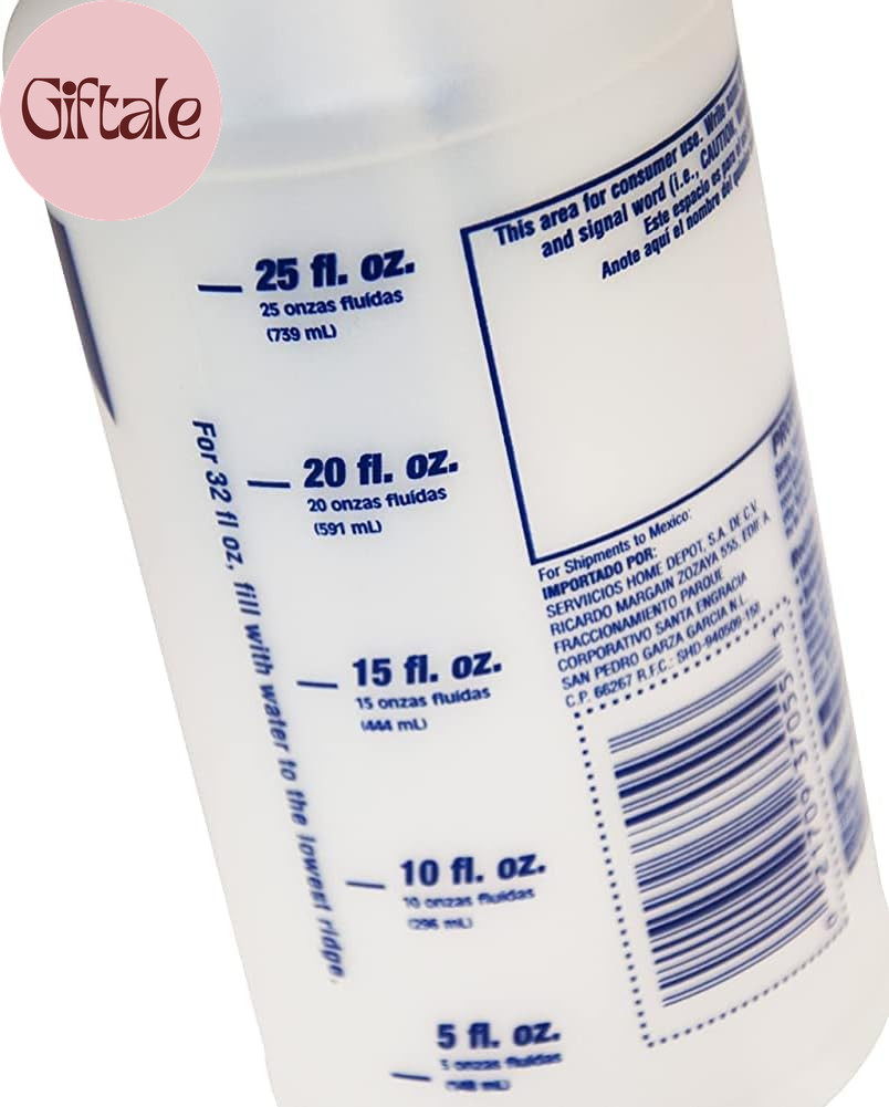 Professional Sprayer Bottle – 32 Oz (Case of 12) – HDPRO1 – Versatile Adjustable