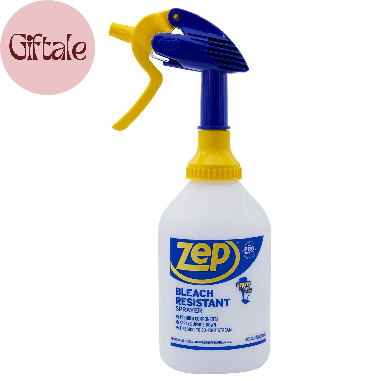 Bleach Resistant Professional Sprayer Bottle – 32 Oz (Pack of 2) – ZUPRO2-30 Foo