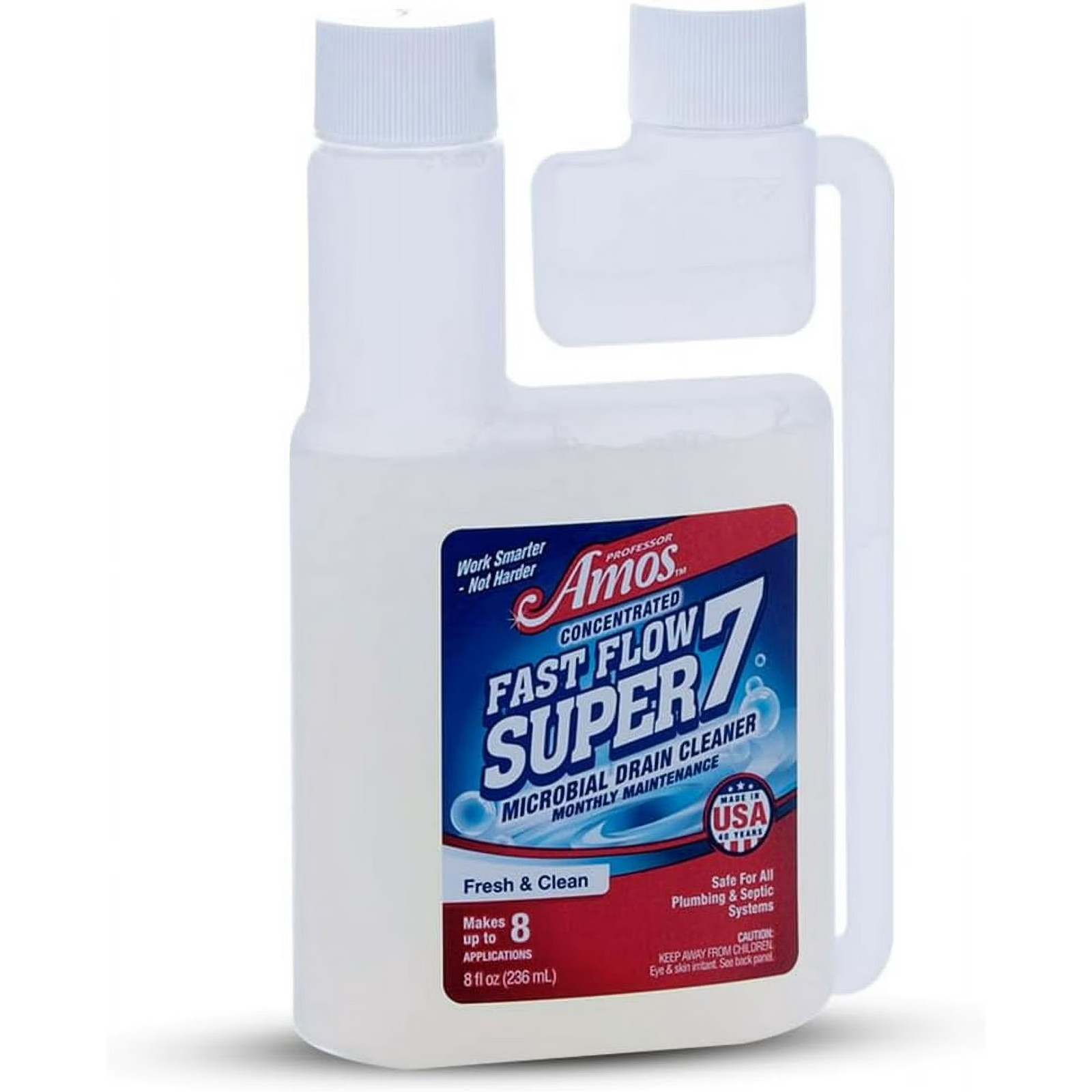 Professor Amos Fast Flow Super 7 Microbial Concentrated Drain Cleaner 16.0 Fl Oz