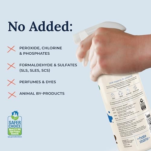 Messy Eater Stain Remover Spray & Refill Pouch – 16oz Each, Tough on Stains!