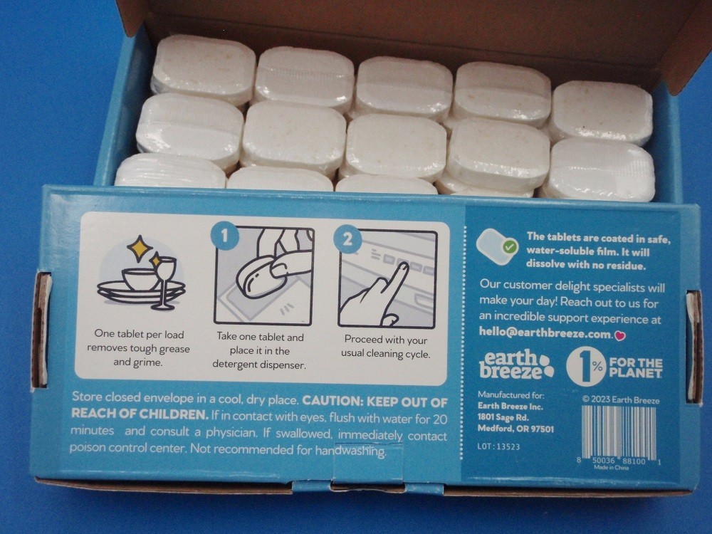 2 Earth Breeze Power Pebbles Dishwasher Tablets 30 Count Fragrance Free NEW