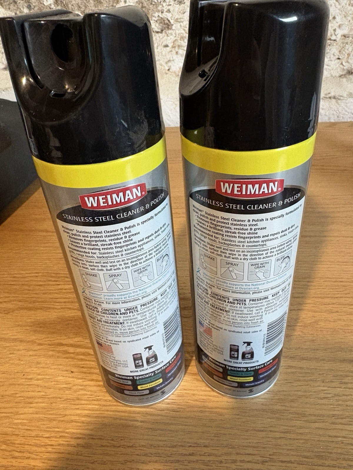 (2-Pack) WEIMAN Stainless Steel Appliances Stoves Ranges Cleaner & Polish 17oz