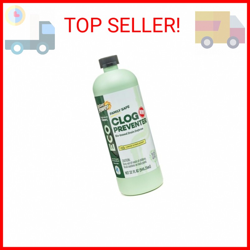 Instant Power Eco Clog Preventer – Enzyme Drain Cleaner Liquid and Deodorizer fo