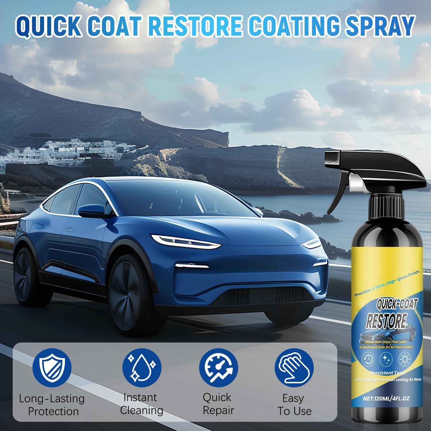 2Pcs Nano Quick Coat Restore Coating Spray,2026 New 0.5 Fl Oz (Pack of 2)