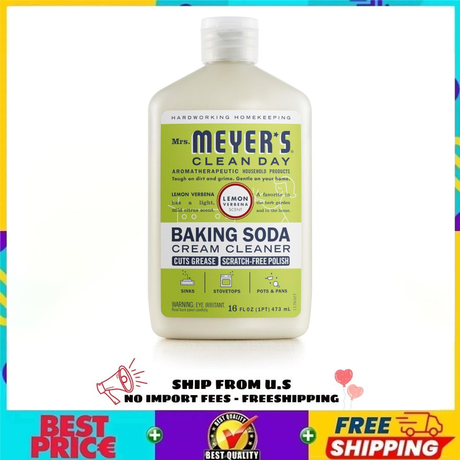 Baking Soda Cream Cleaner, Cuts Grease, Scratch-Free Polish, 16 Fl Oz, Pack of 1