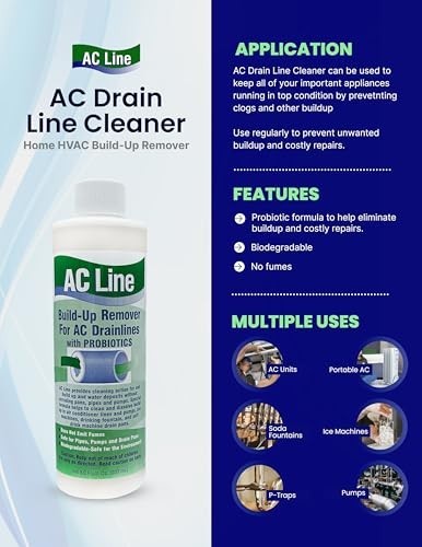 Drain Line Cleaner 2 Pack 16oz Heavy Duty HVAC Condensate Air Conditioner Soda