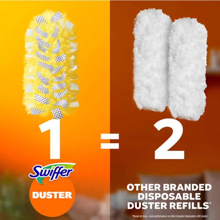 (2 pack) Swiffer Dusters Heavy Duty Duster Refills, Unscented, 11 Count