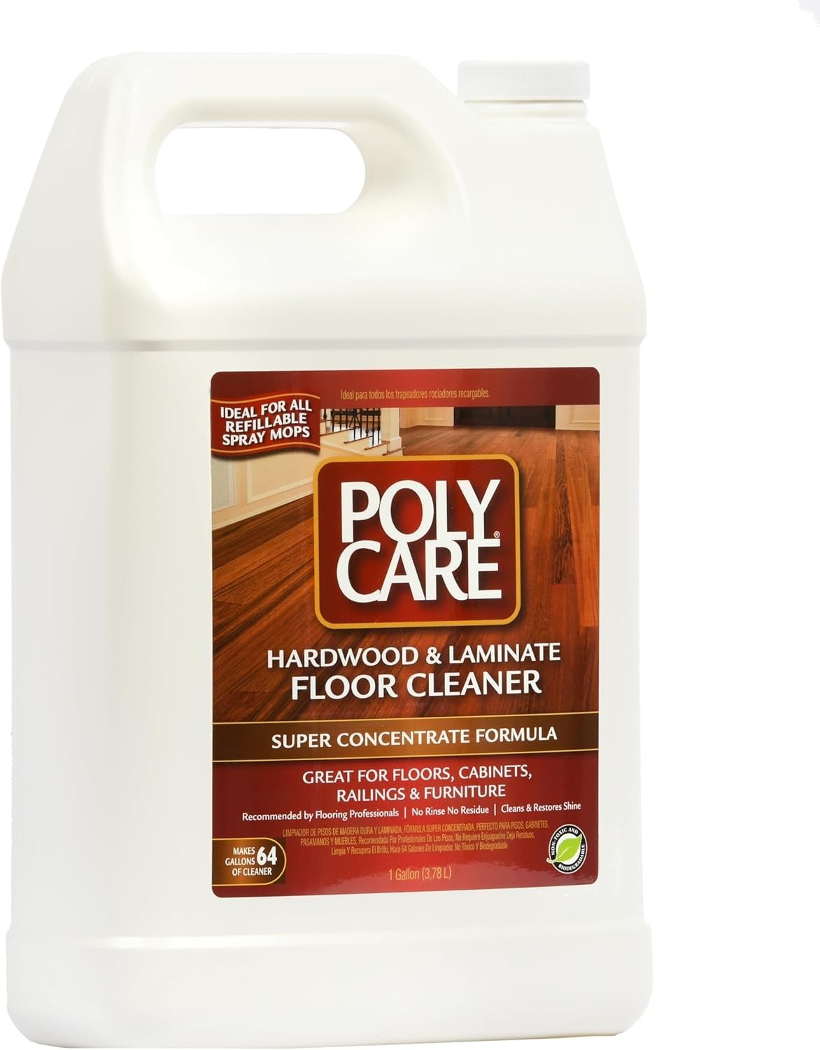 Fresh Scent Hardwood Floor Cleaner – 128 Fl Oz Super Concentrate for All Floors